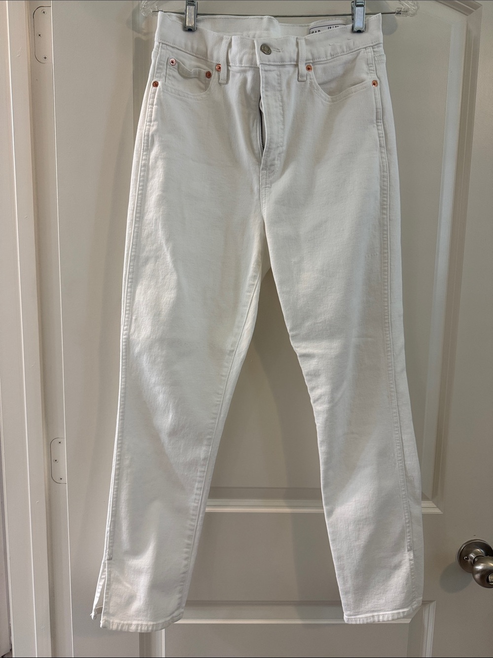 GAP White Vintage Slim High Rise Jeans